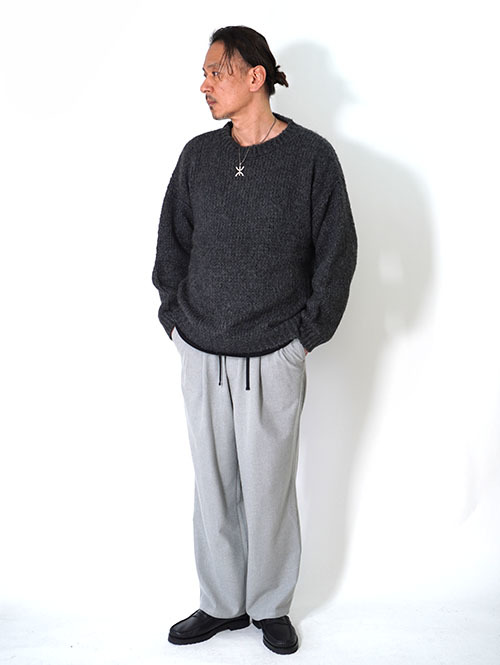 LA MOND   CASHMERE TOUCH STANDARD WIDE PANT - Gray