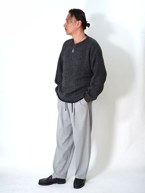 LA MOND   CASHMERE TOUCH STANDARD WIDE PANT - Gray