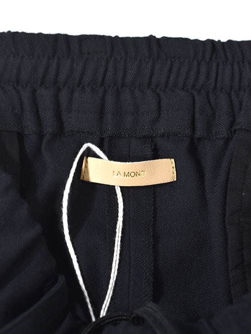 LA MOND   CASHMERE TOUCH STANDARD WIDE PANT - Black