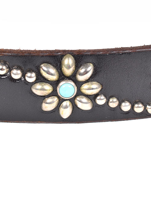 HTC Belt #25 Turquoise 1.25 W/End  Black/Sliver/Turquoise	 	