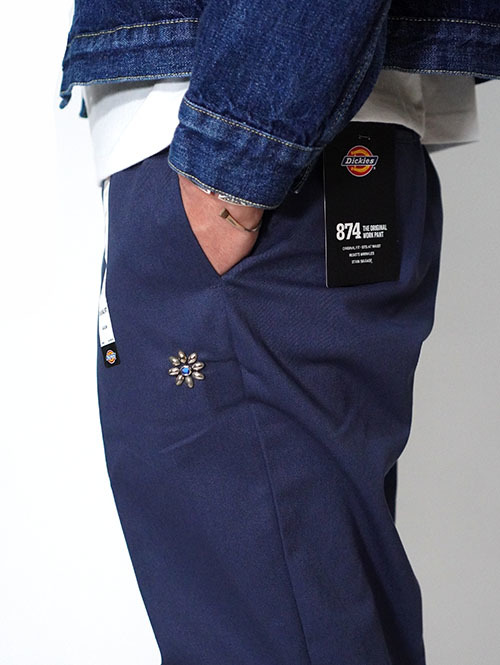 HTC Dickies Pants #Flower Stone - Navy