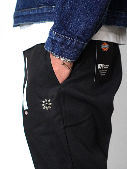 HTC Dickies Pants #Flower Stone - Black