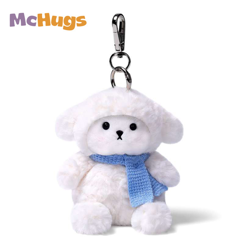 Mchugs Creamy Sheep Baby Bag Charm　（マックハグス）クリーミーシープベイビーチャーム　 ひつじ　マフラー　ヒツジのチャーム　羊 キーホルダー