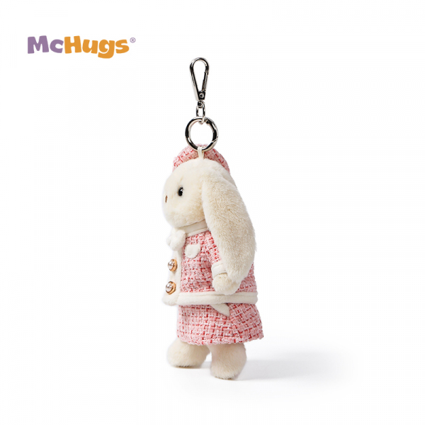 Mchugs Pink Twinset Smiling Leveret Charm（マックハグス）ピンクツインセットスマイリンラヴレットチャーム　チャーム　うさぎ　ピンク　服を着たウサギのチャーム　