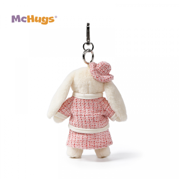 Mchugs Pink Twinset Smiling Leveret Charm（マックハグス）ピンクツインセットスマイリンラヴレットチャーム　チャーム　うさぎ　ピンク　服を着たウサギのチャーム　