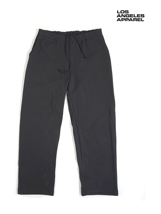 LOS ANGELES APPAREL 14oz.  HEAVY FLEECE STRAIGHT LEG SWEATPANT - Black