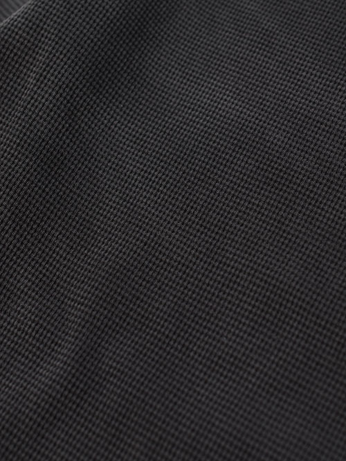 LOS ANGELES APPAREL  Long Sleeve Heavy Thermal Crew Neck - Vintage Black