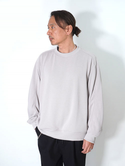 LA MOND  STICH WORK LIGHT SWEAT - Ash Gray