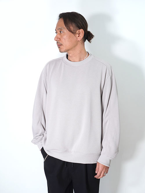 LA MOND  STICH WORK LIGHT SWEAT - Ash Gray