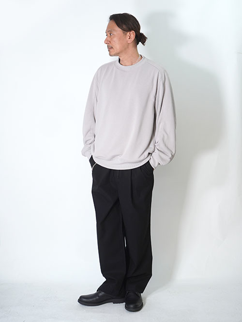 LA MOND  STICH WORK LIGHT SWEAT - Ash Gray
