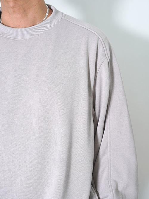 LA MOND  STICH WORK LIGHT SWEAT - Ash Gray