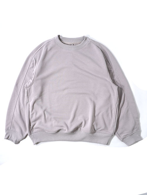 LA MOND  STICH WORK LIGHT SWEAT - Ash Gray