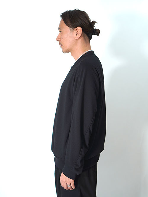 LA MOND  STICH WORK LIGHT SWEAT - Black