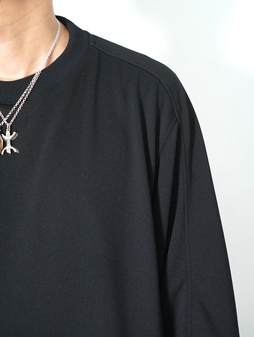 LA MOND  STICH WORK LIGHT SWEAT - Black