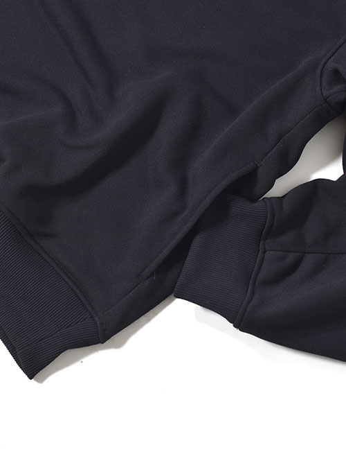 LA MOND  STICH WORK LIGHT SWEAT - Black