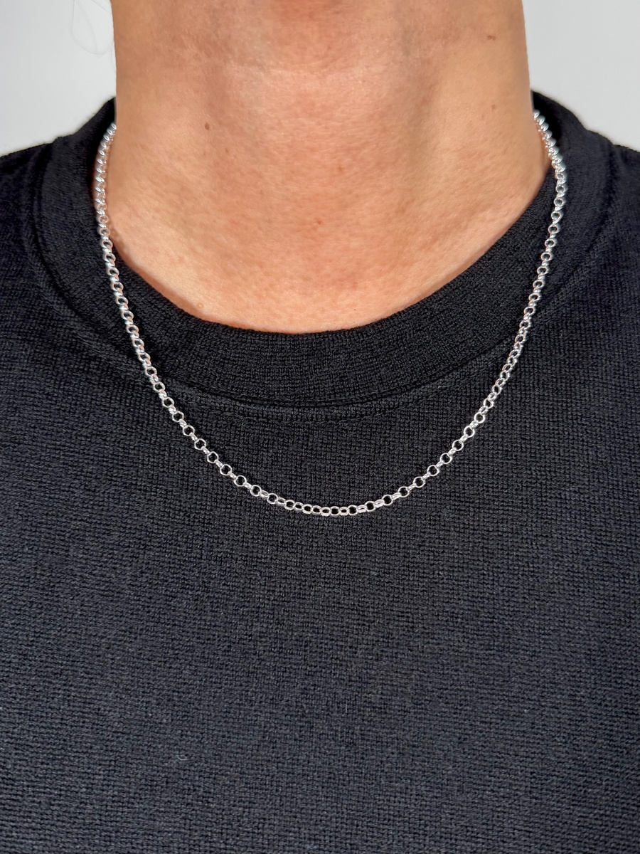 ETOFFE ORIGINAL  シルバー925 丸甲チェーン (50cm)