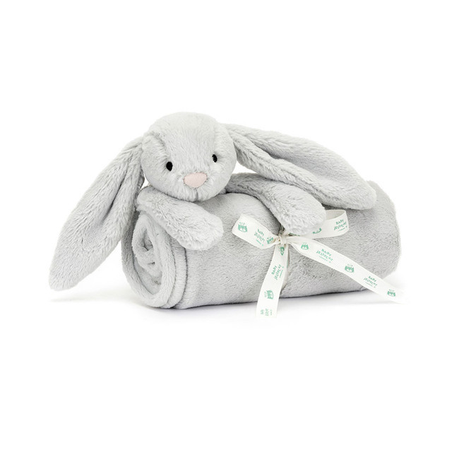 Jellycat ジェリーキャット　Bashful Bunny Blankie Silver 　バシュフルバニー　シルバー　毛布　ひざかけ　ベビー　