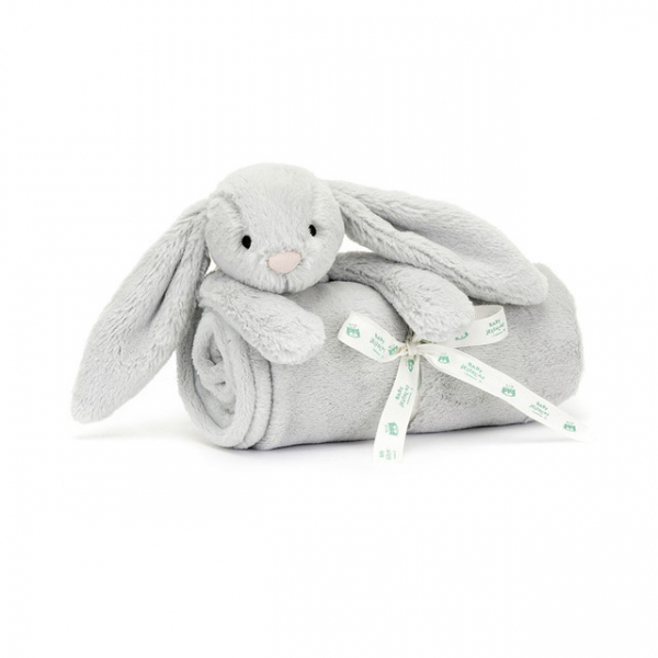 Jellycat ジェリーキャット　Bashful Bunny Blankie Silver 　バシュフルバニー　シルバー　毛布　ひざかけ　ベビー　