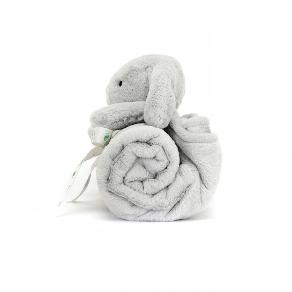 Jellycat ジェリーキャット　Bashful Bunny Blankie Silver 　バシュフルバニー　シルバー　毛布　ひざかけ　ベビー　