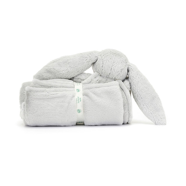Jellycat ジェリーキャット　Bashful Bunny Blankie Silver 　バシュフルバニー　シルバー　毛布　ひざかけ　ベビー　