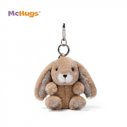 Mchugs Floral Brown Lop Rabbit Bag Charm（マックハグス）フローラルブラウンロップラビットチャーム　うさぎ　花柄　ブラウン　チャーム　