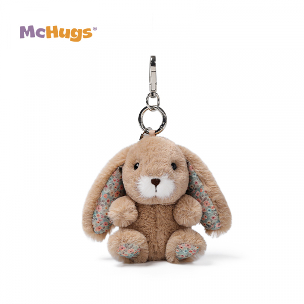 Mchugs Floral Brown Lop Rabbit Bag Charm（マックハグス）フローラルブラウンロップラビットチャーム　うさぎ　花柄　ブラウン　チャーム　