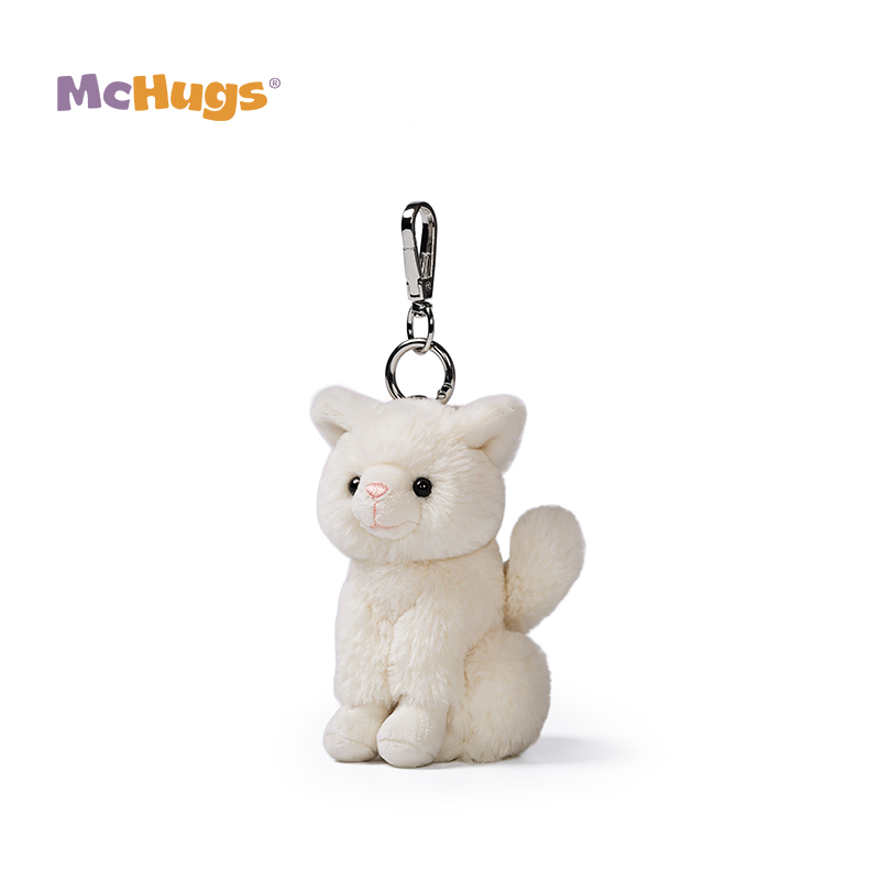 Mchugs Well-behaved White Cat Bag Charm（マックハグス）ウェルビヘイブドホワイトキャットチャーム　白猫　ねこ　チャーム　