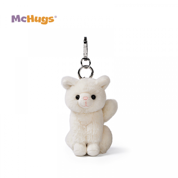 Mchugs Well-behaved White Cat Bag Charm（マックハグス）ウェルビヘイブドホワイトキャットチャーム　白猫　ねこ　チャーム　