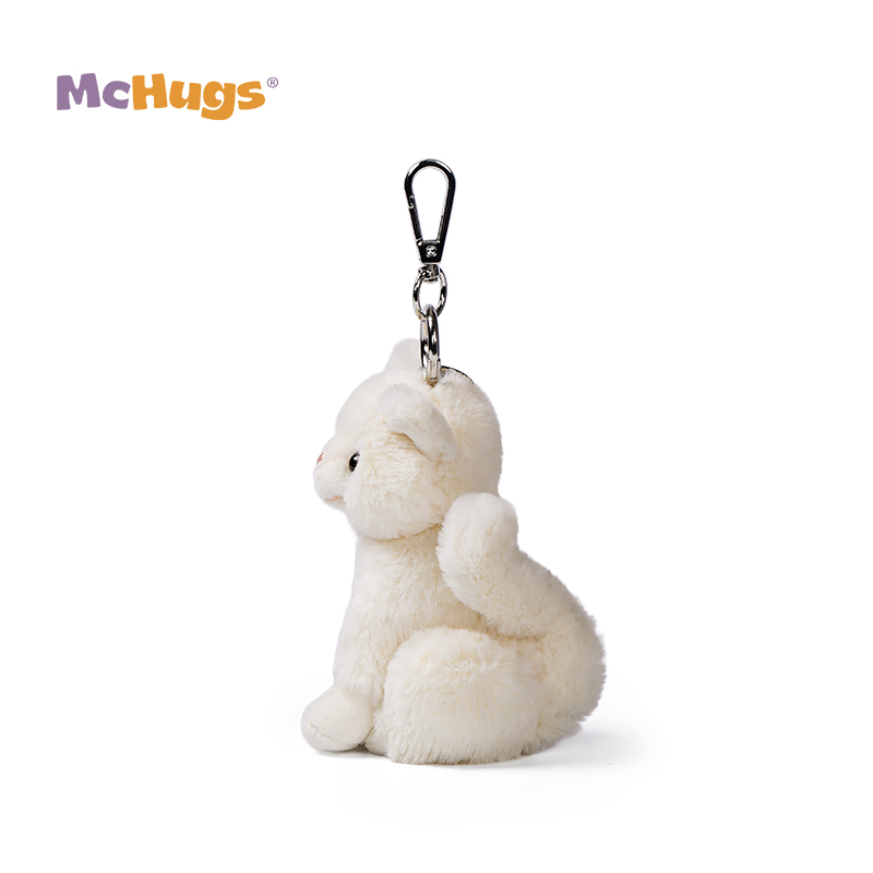 Mchugs Well-behaved White Cat Bag Charm（マックハグス）ウェルビヘイブドホワイトキャットチャーム　白猫　ねこ　チャーム　