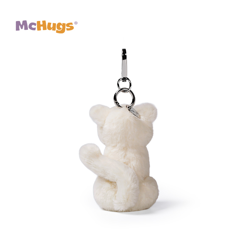 Mchugs Well-behaved White Cat Bag Charm（マックハグス）ウェルビヘイブドホワイトキャットチャーム　白猫　ねこ　チャーム　