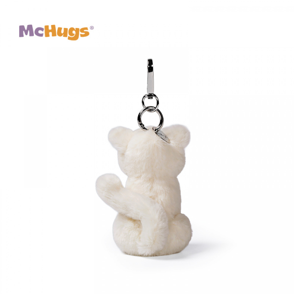Mchugs Well-behaved White Cat Bag Charm（マックハグス）ウェルビヘイブドホワイトキャットチャーム　白猫　ねこ　チャーム　