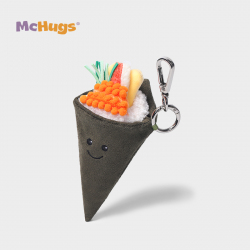 Mchugs Crab Stick Hand-rolled Sushi Bag Charm（マックハグス）すし　クラブスティックハンドロールスシバッグチャーム　手巻き寿司　カニカマ　チャーム　　寿司
