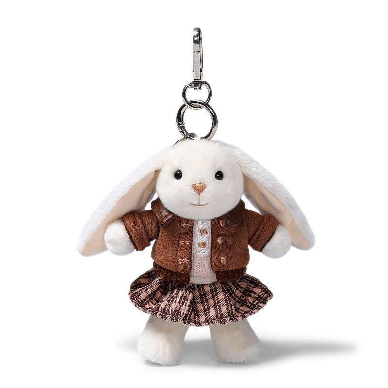 Mchugs Maillard Style Smiling Leveret Bag Charm（マックハグス）メイラードスタイルスマイリングレヴレットバッグチャーム　白うさぎ　服を着たウサギ　チャーム　