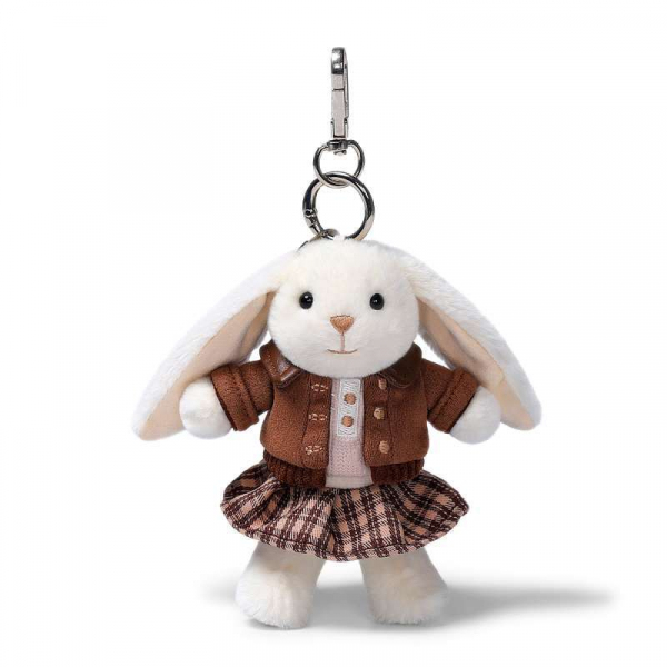 Mchugs Maillard Style Smiling Leveret Bag Charm（マックハグス）メイラードスタイルスマイリングレヴレットバッグチャーム　白うさぎ　服を着たウサギ　チャーム　