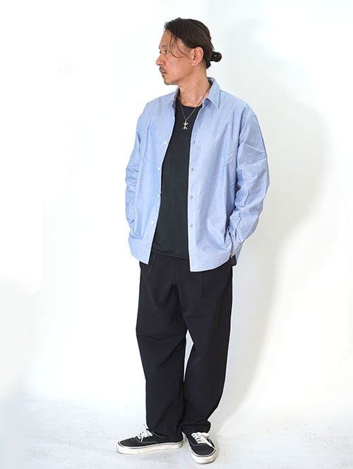 SALUTE HELM ワンタックワイドパンツ（66003) Black