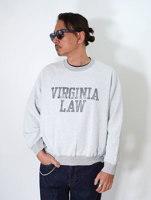 REMI RELIEF  NEW SP加工3飛び裏毛クルー (VIRGINIA LAW)