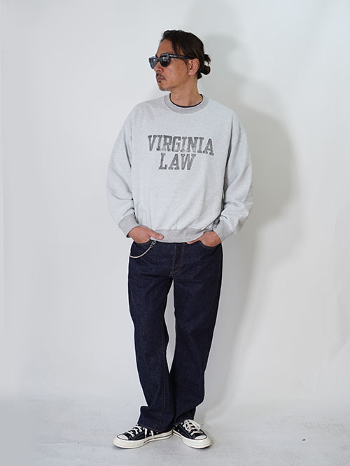 REMI RELIEF  NEW SP加工3飛び裏毛クルー (VIRGINIA LAW)