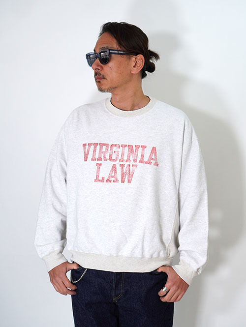 REMI RELIEF  NEW SP加工3飛び裏毛クルー (VIRGINIA LAW)