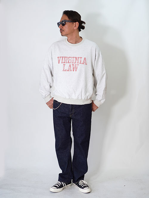 REMI RELIEF  NEW SP加工3飛び裏毛クルー (VIRGINIA LAW)