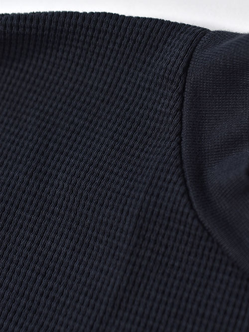 LOS ANGELES APPAREL Long Sleeve Heavy Thermal Crew Neck - Dolphin Blue