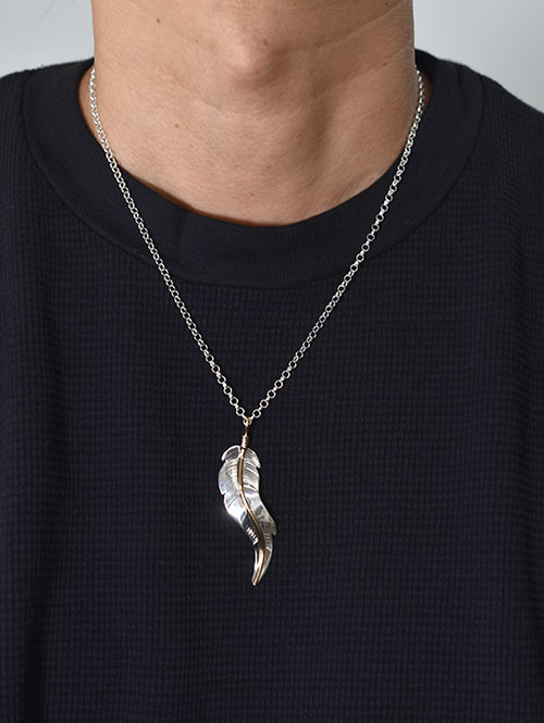 Navajo ANNE VALENCIA  フェザーペンダントトップ 14K
