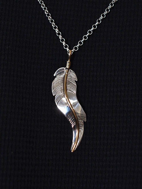 Navajo ANNE VALENCIA  フェザーペンダントトップ 14K