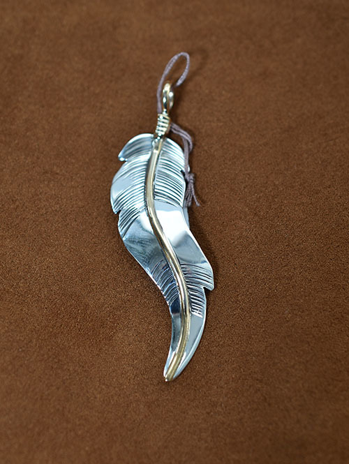 Navajo ANNE VALENCIA  フェザーペンダントトップ 14K