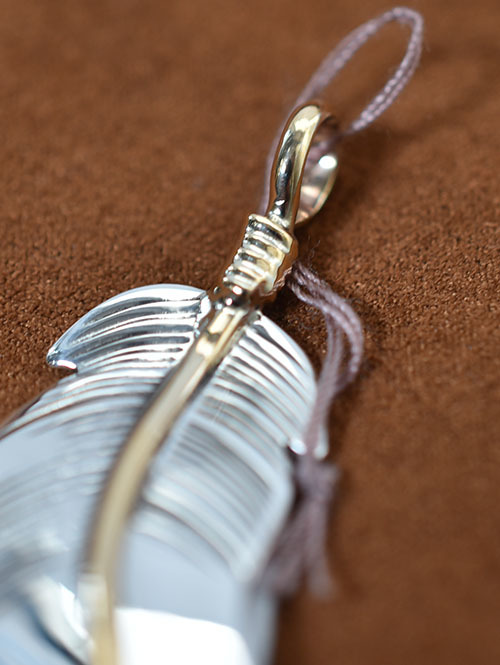 Navajo ANNE VALENCIA  フェザーペンダントトップ 14K