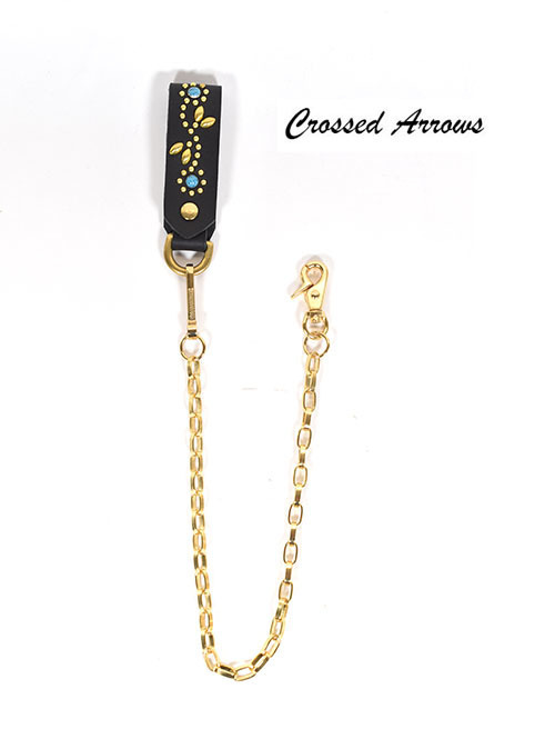 CROSSED ARROWS  ウォレットチェーン Gold/Black/Turquoise