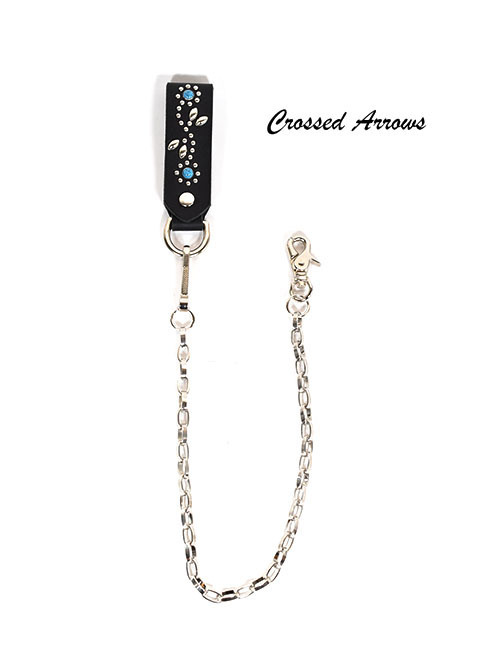 CROSSED ARROWS  ウォレットチェーン Silver/Black/Turquoise