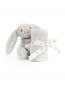 Jellycat ジェリーキャット Bashful Silver Bunny Soother うさぎ　布付き　ブランケット付き　シルバーウサギ　ウサギ　スーザー　STH4BS