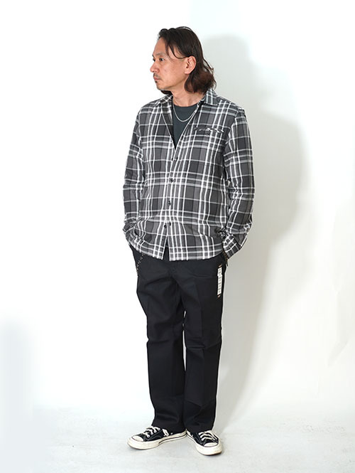 NORTH FACE  USA ネルチェックシャツ - Black