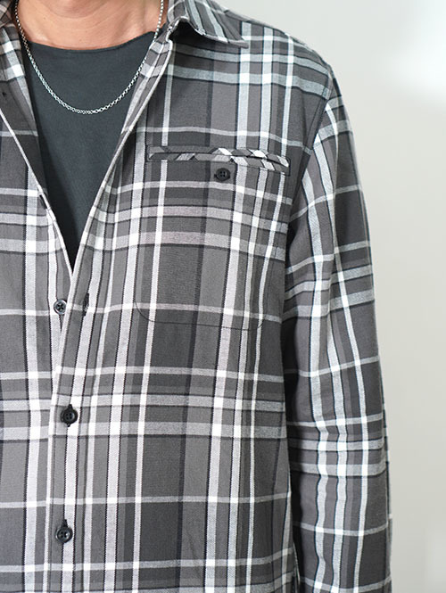 NORTH FACE  USA ネルチェックシャツ - Black