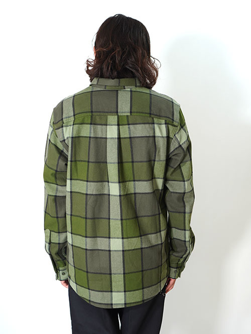 NORTH FACE  USA ネルチェックシャツ - Olive Green
